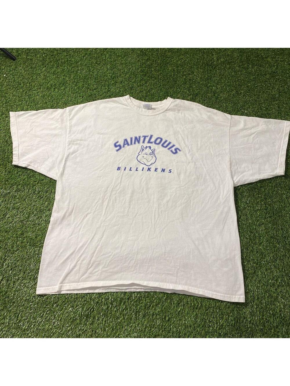 Vintage Y2K Saint Louis Billikens white cotton t-shirt